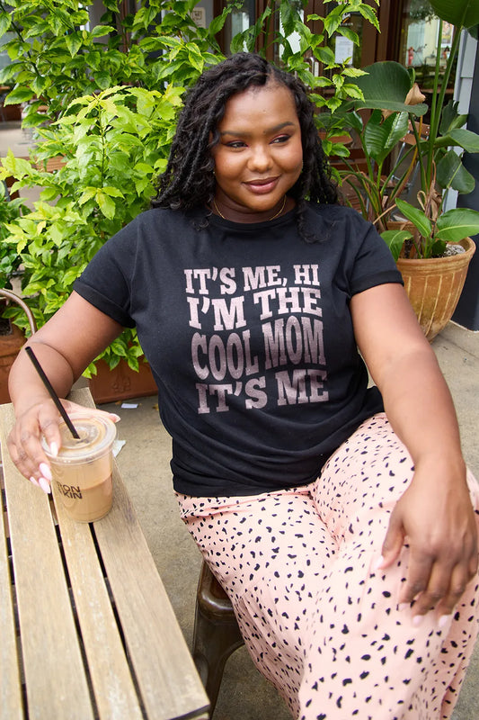 Simply Love Full Size IT'S ME,HI I'M THE COOL MOM IT'S ME Round Neck T-Shirt - LODIMAE FASHION 