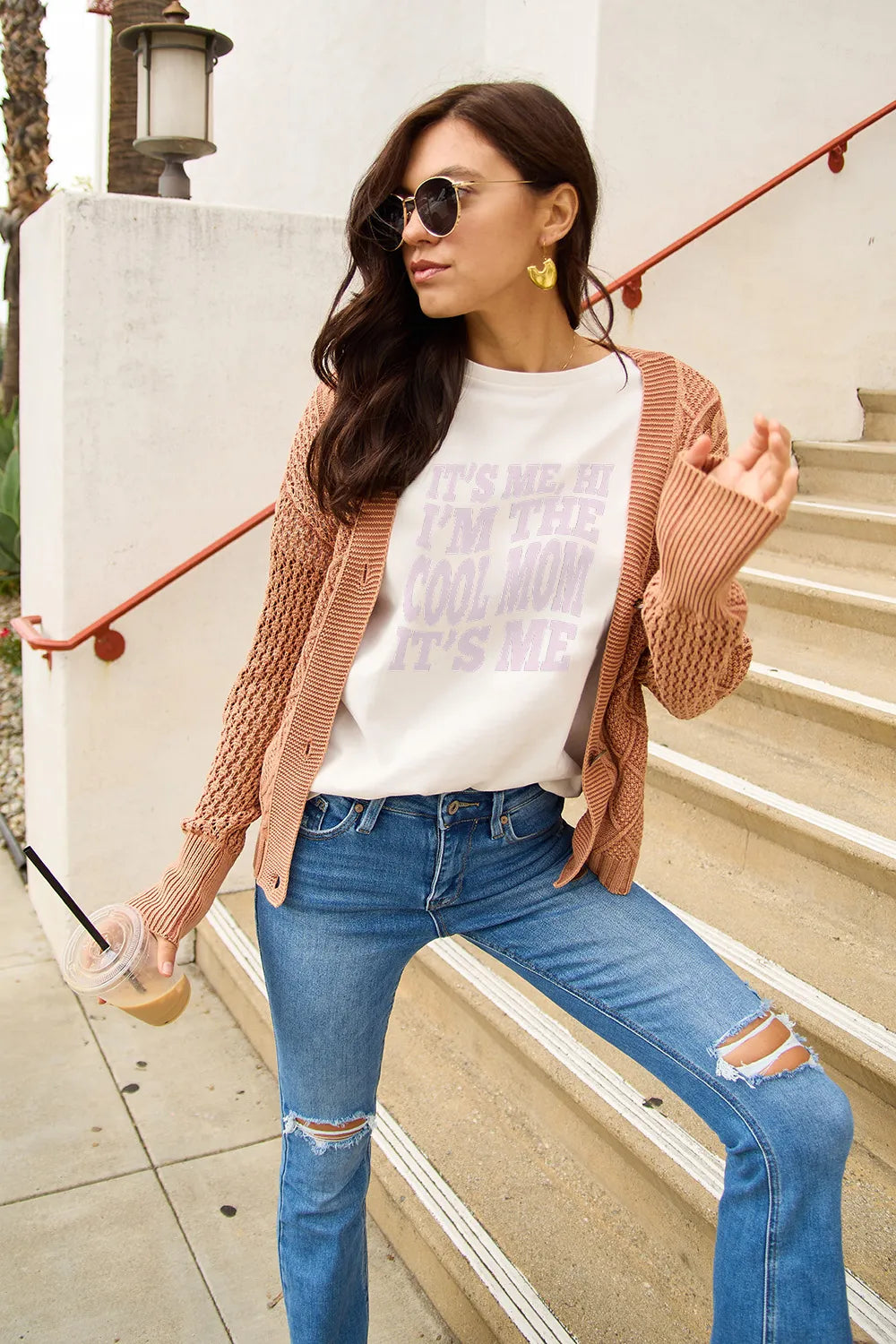 Simply Love Full Size IT'S ME,HI I'M THE COOL MOM IT'S ME Round Neck T-Shirt - LODIMAE FASHION 