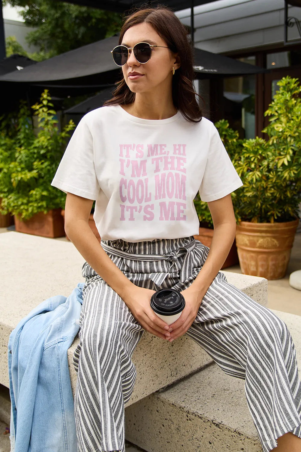 Simply Love Full Size IT'S ME,HI I'M THE COOL MOM IT'S ME Round Neck T-Shirt - LODIMAE FASHION 