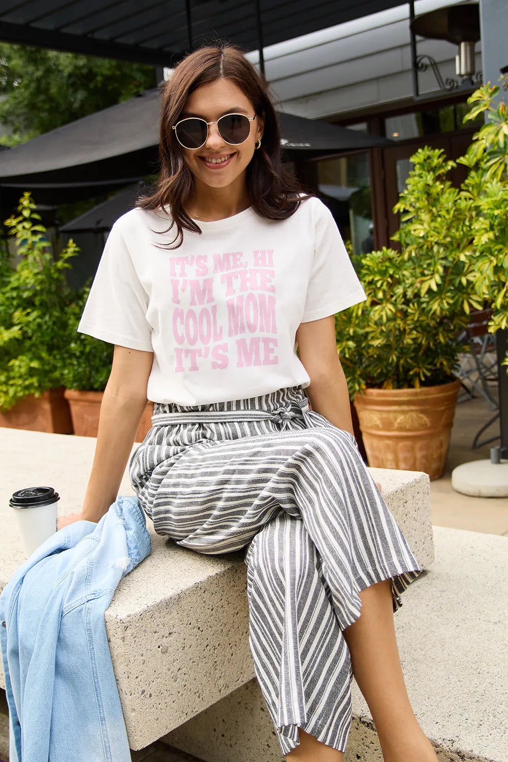 Simply Love Full Size IT'S ME,HI I'M THE COOL MOM IT'S ME Round Neck T-Shirt - LODIMAE FASHION 