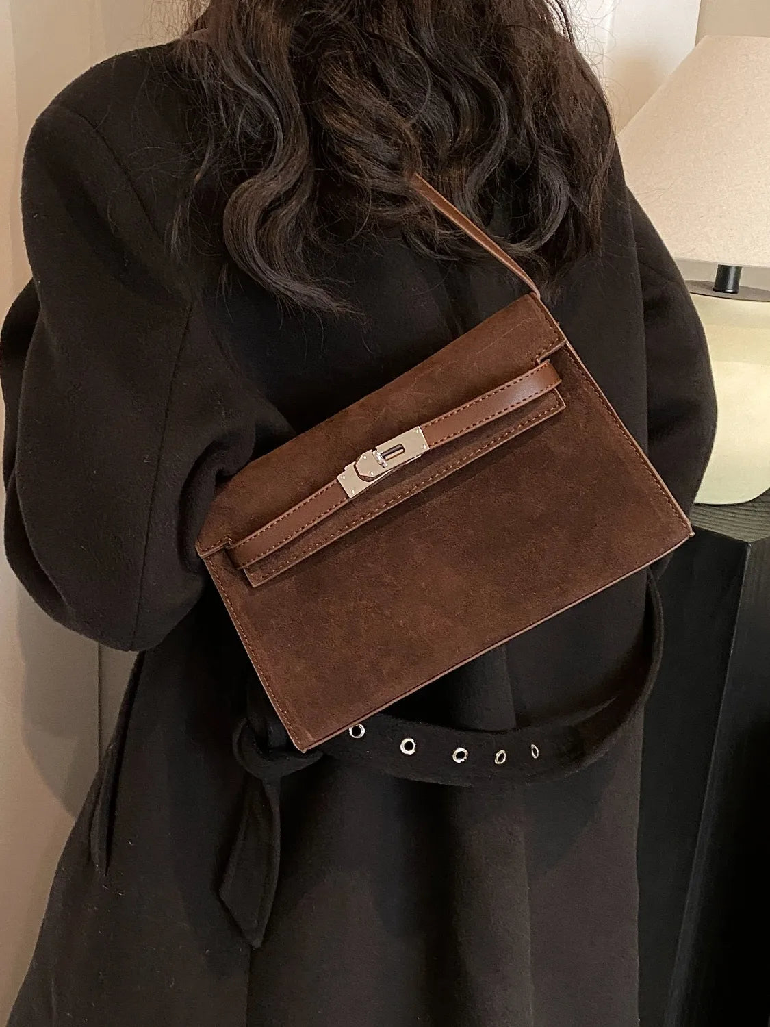 Solid Color Polyester Shoulder Bag – Lightweight Everyday Tote - LODIMAE FASHION 