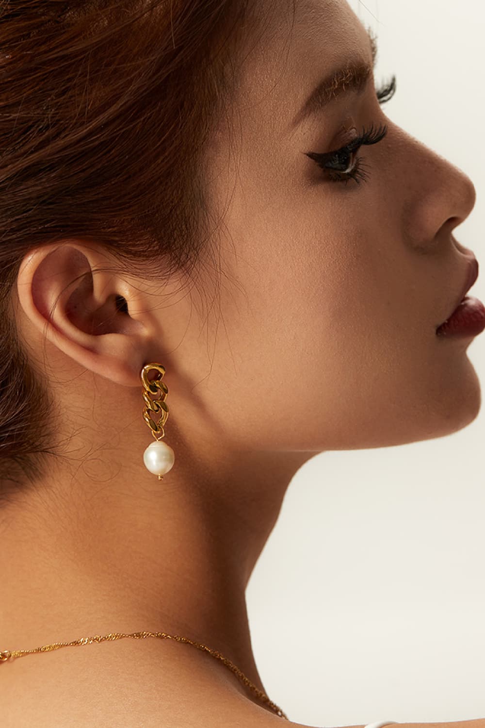 Stainless Steel Pearl Earrings – Elegant Classic Jewelry for Women - LODIMAE FASHION 