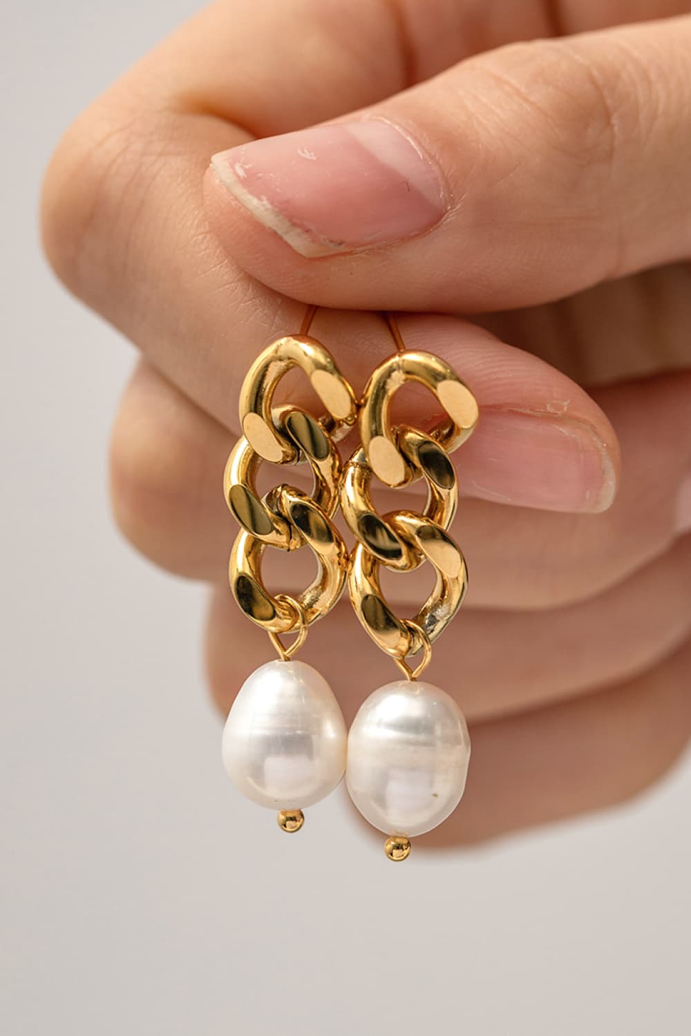 Stainless Steel Pearl Earrings – Elegant Classic Jewelry for Women - LODIMAE FASHION 