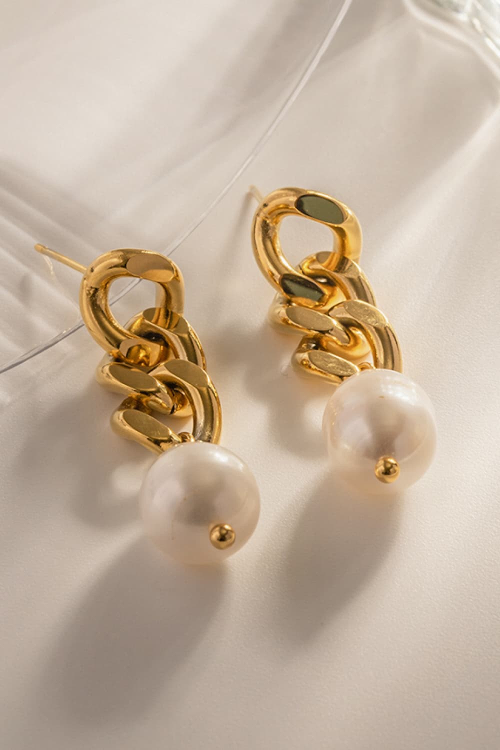 Stainless Steel Pearl Earrings – Elegant Classic Jewelry for Women - LODIMAE FASHION 
