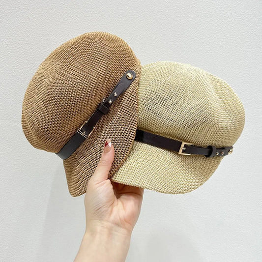 Straw Woven Buckle Hat - LODIMAE FASHION 