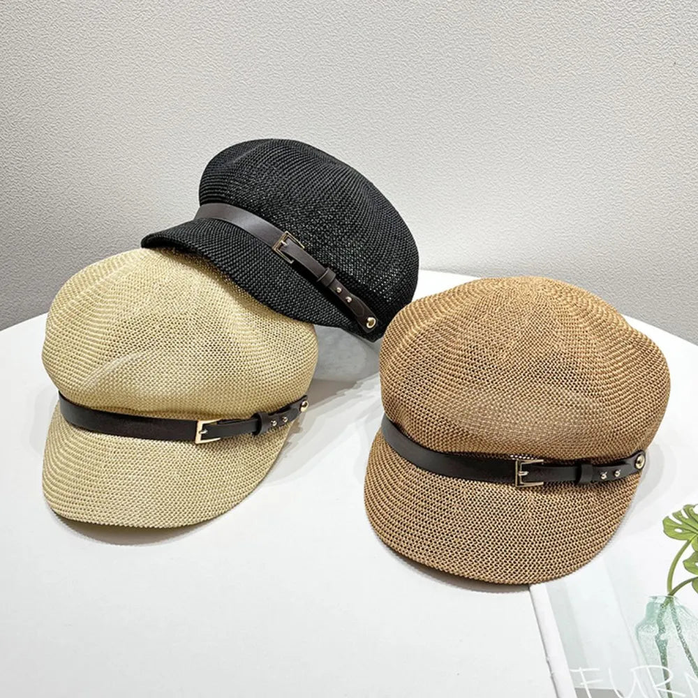 Straw Woven Buckle Hat - LODIMAE FASHION 