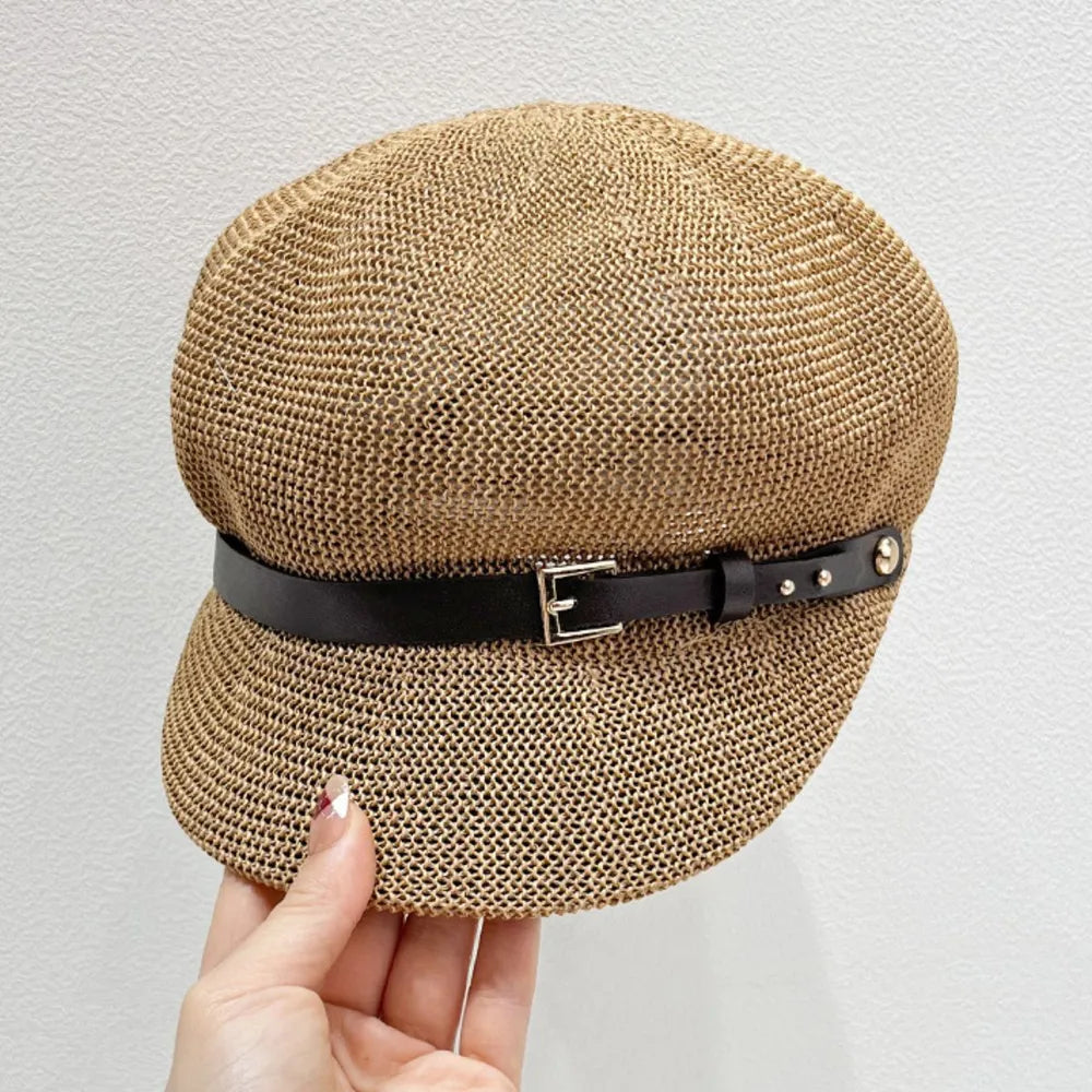 Straw Woven Buckle Hat - LODIMAE FASHION 