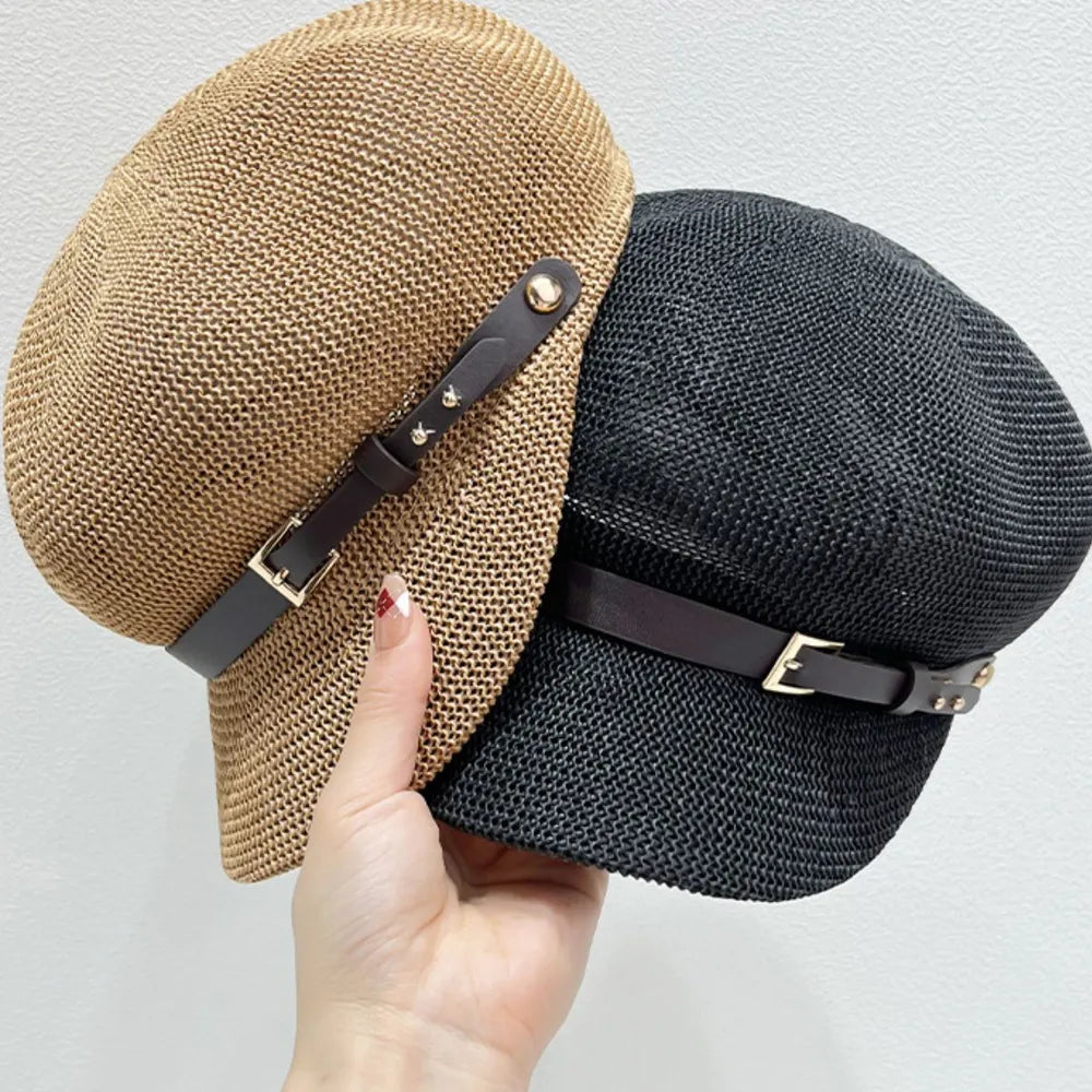 Straw Woven Buckle Hat - LODIMAE FASHION 