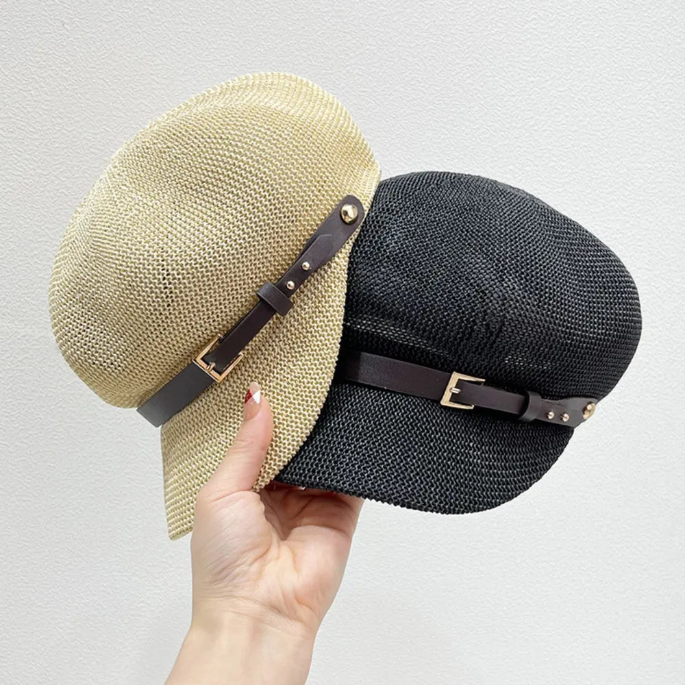Straw Woven Buckle Hat - LODIMAE FASHION 