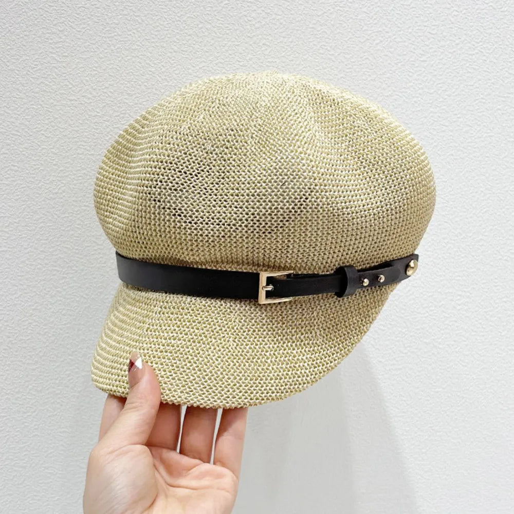 Straw Woven Buckle Hat - LODIMAE FASHION 