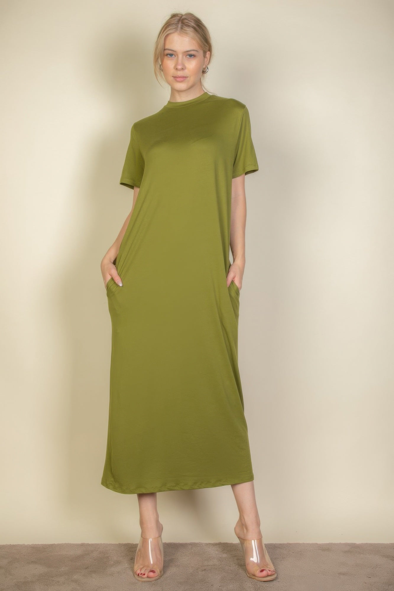 Side Pocket Tee Dress - LODIMAE FASHION 