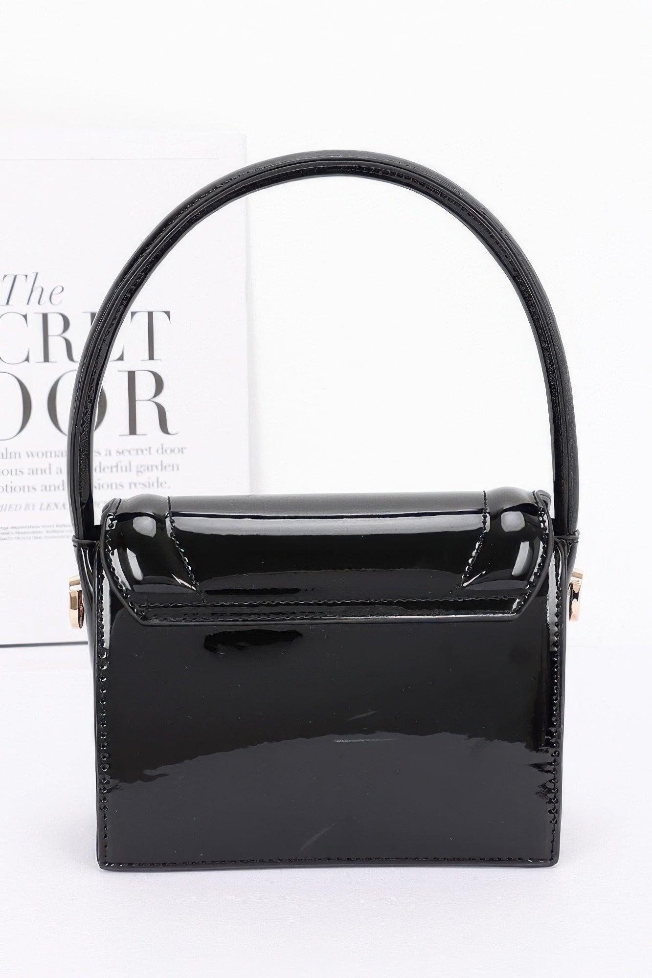 Enamel Top Handle Flap Bag - LODIMAE FASHION 