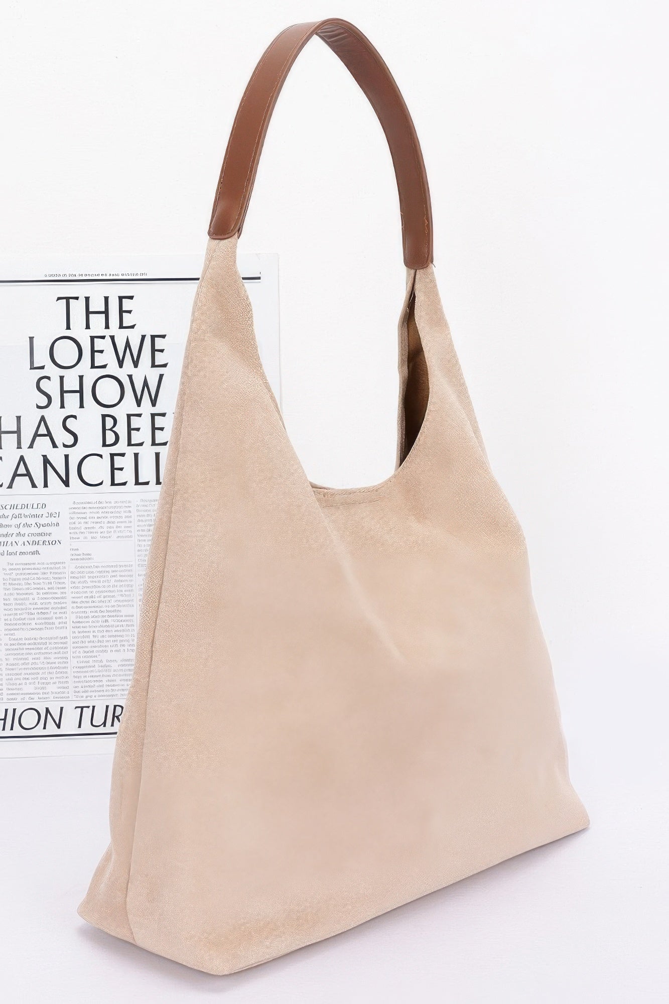 Faux Suede Bindle Bag W/ Pouch - LODIMAE FASHION 