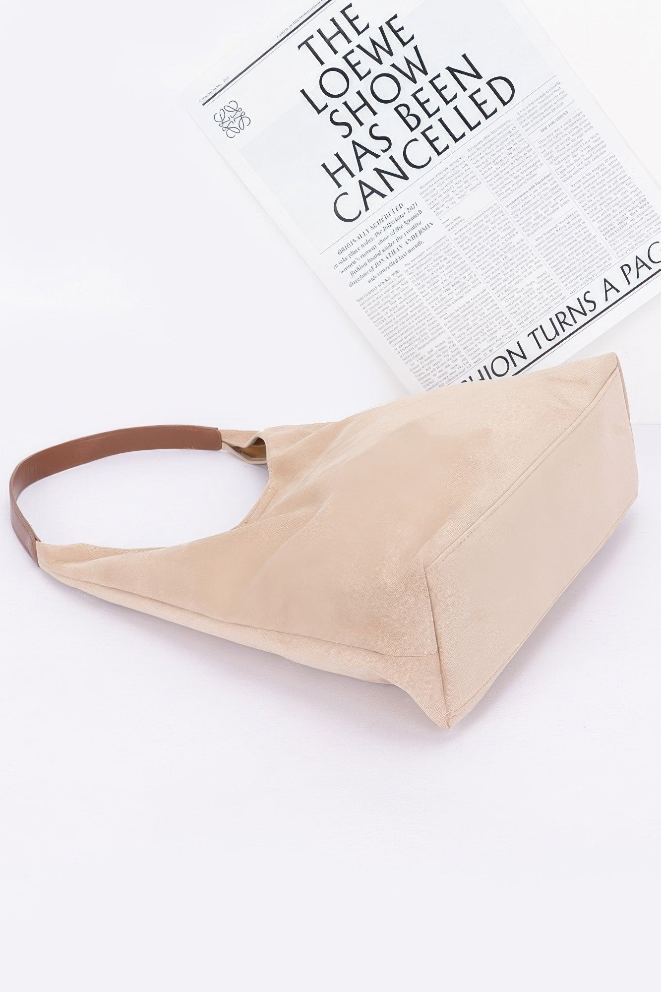 Faux Suede Bindle Bag W/ Pouch - LODIMAE FASHION 