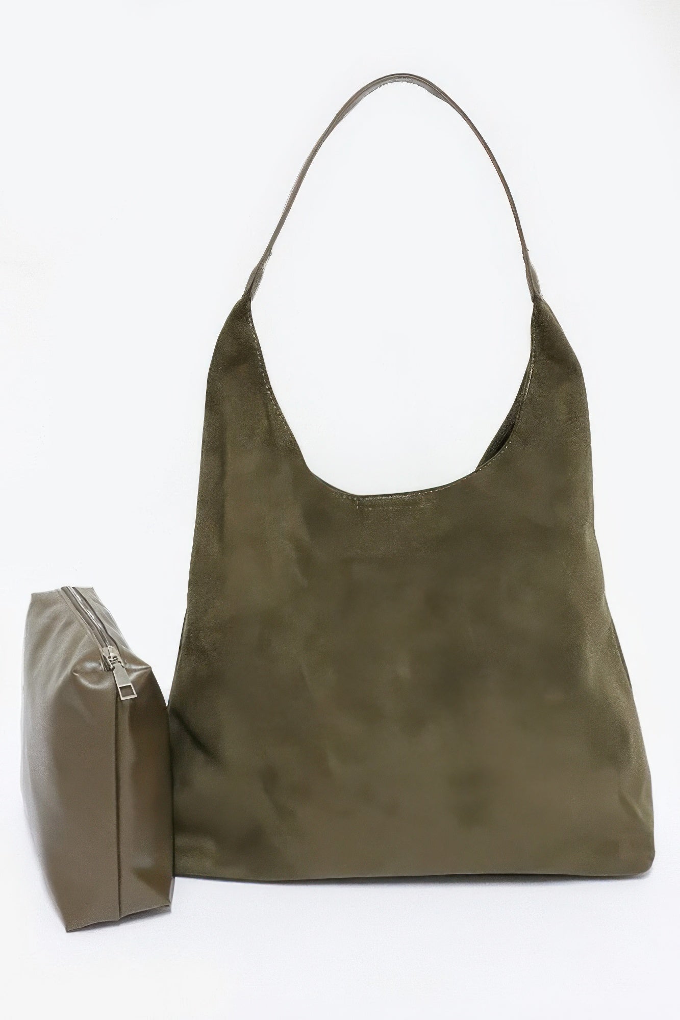 Faux Suede Bindle Bag W/ Pouch - LODIMAE FASHION 