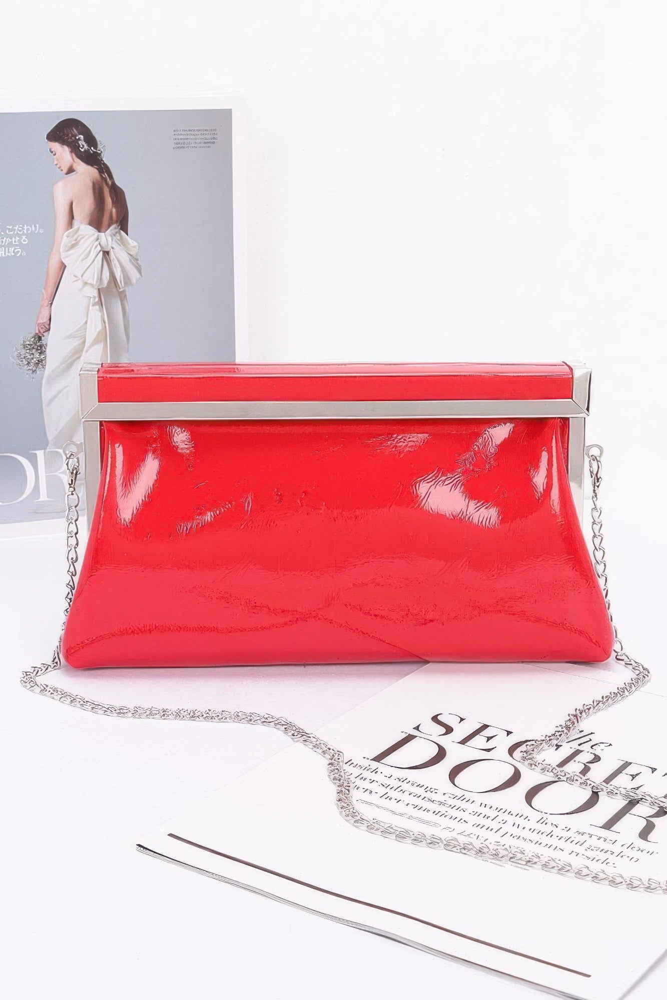 Patent Leather Frame Clutch Bag - LODIMAE FASHION 