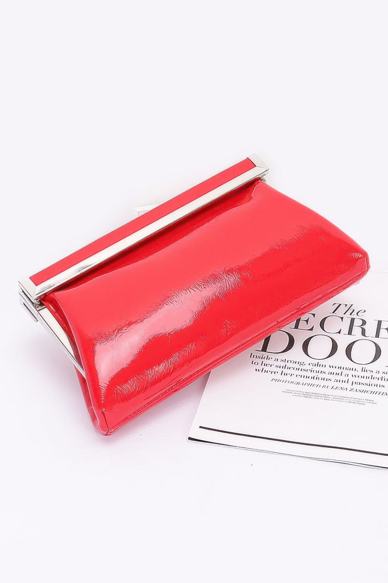 Patent Leather Frame Clutch Bag - LODIMAE FASHION 