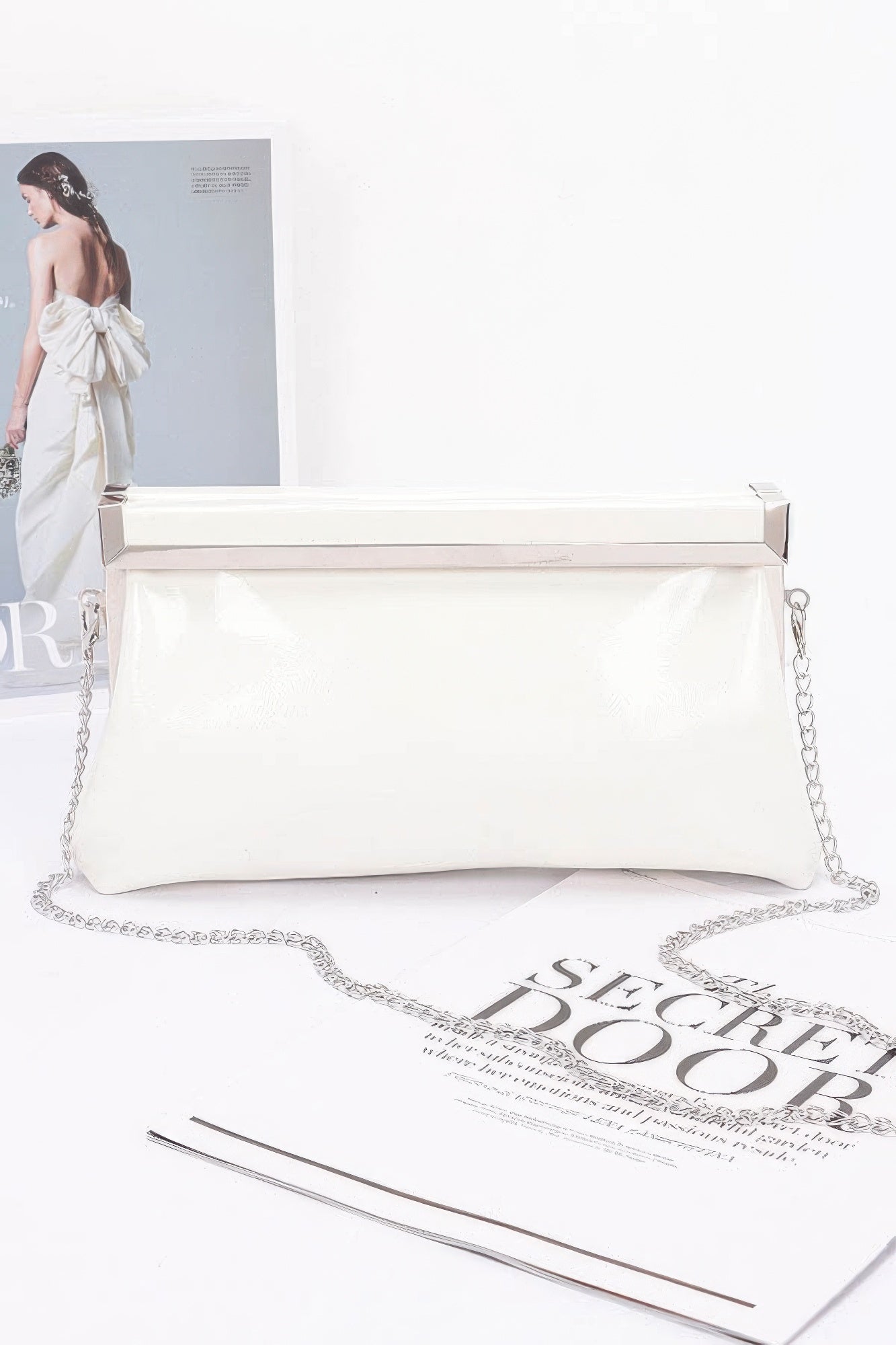 Patent Leather Frame Clutch Bag - LODIMAE FASHION 