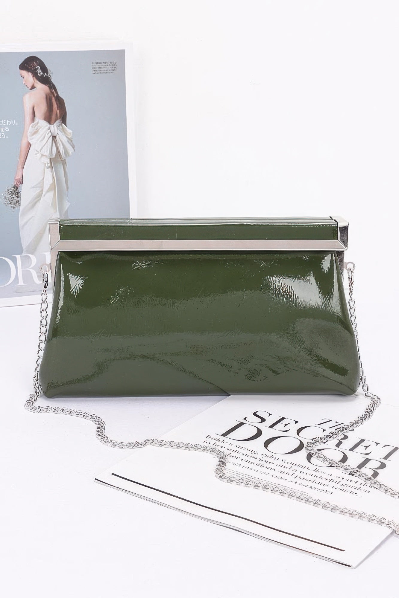 Patent Leather Frame Clutch Bag - LODIMAE FASHION 
