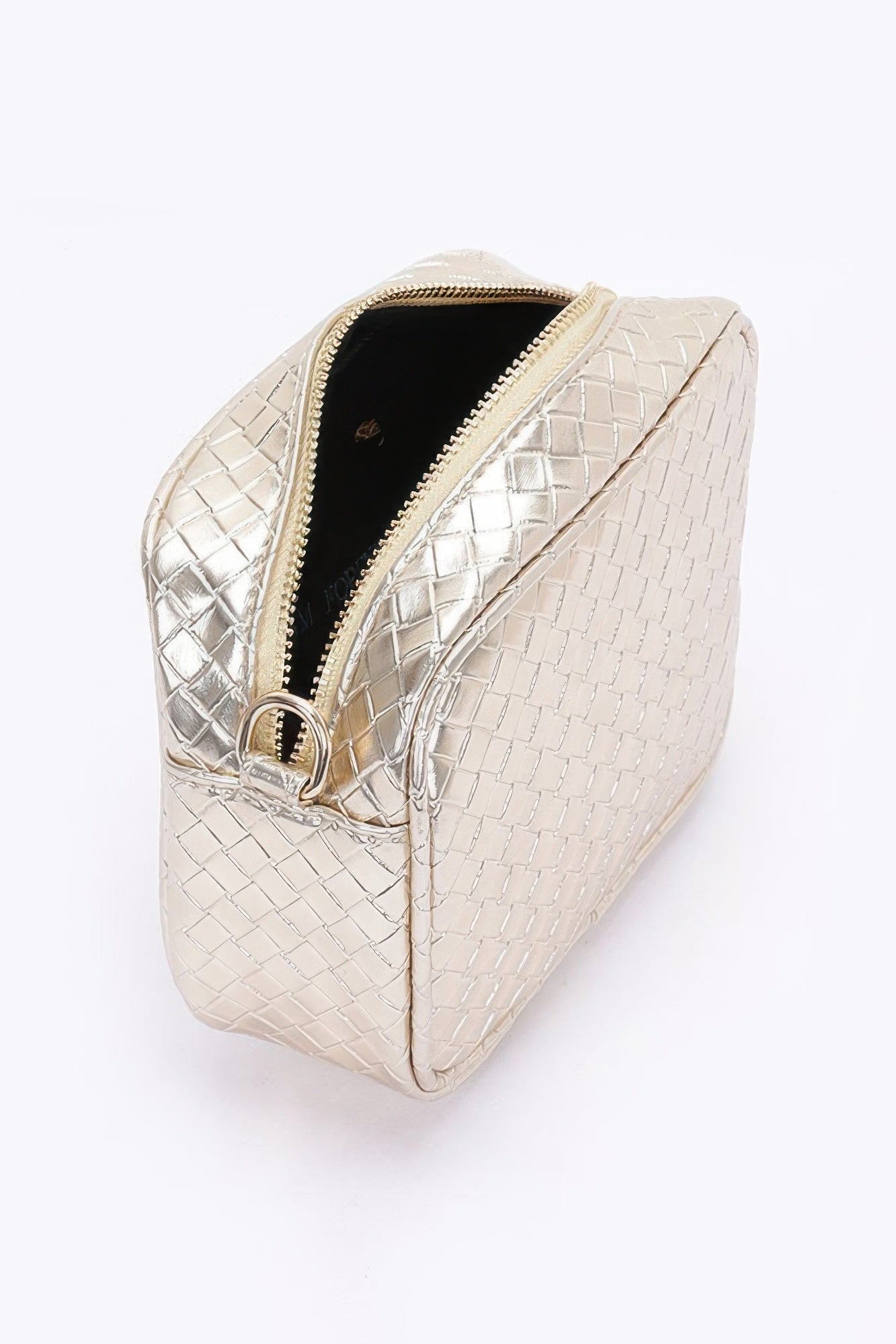 Metallic Embossed Faux Leather Camera Bag W/strap - LODIMAE FASHION 