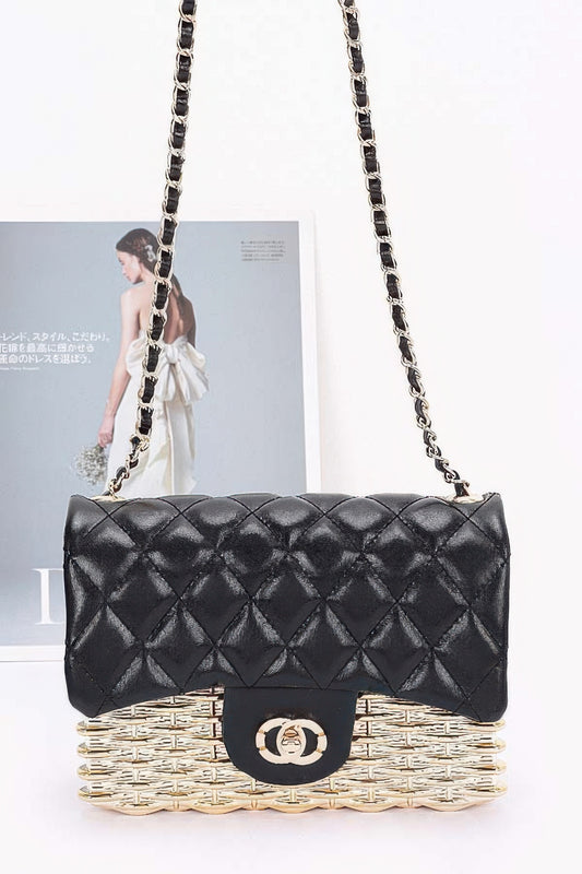 Metallic Acrylic Flap Bag - LODIMAE FASHION 