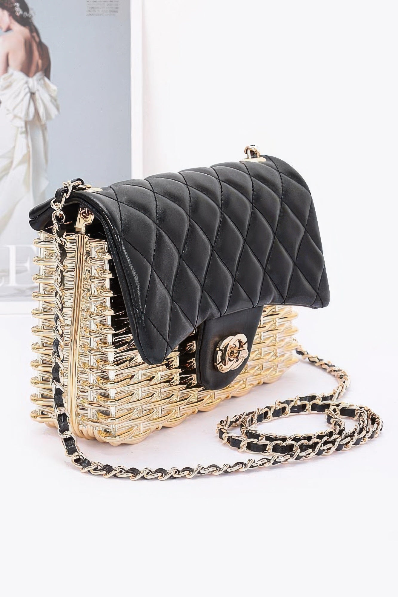 Metallic Acrylic Flap Bag - LODIMAE FASHION 