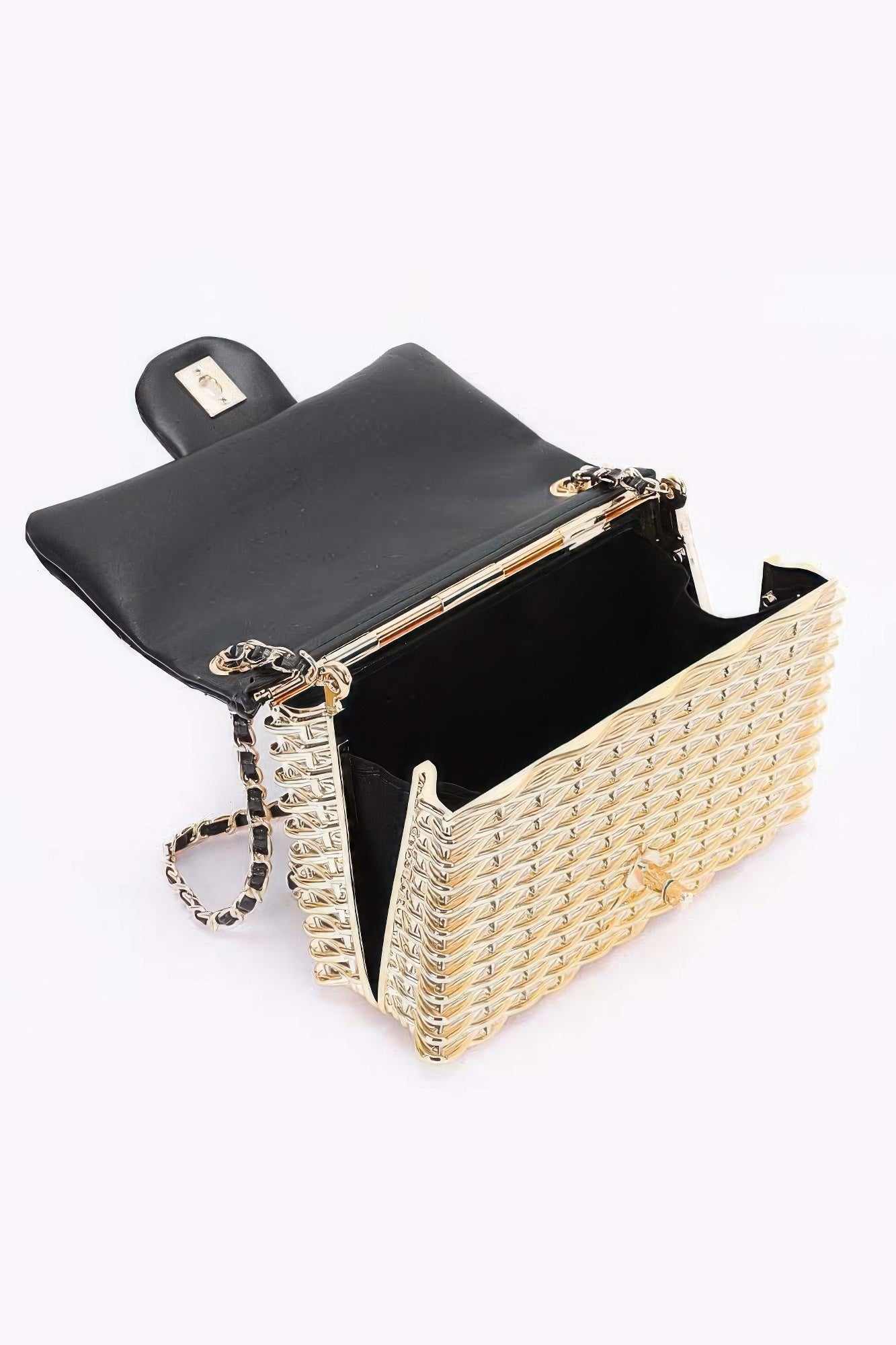 Metallic Acrylic Flap Bag - LODIMAE FASHION 