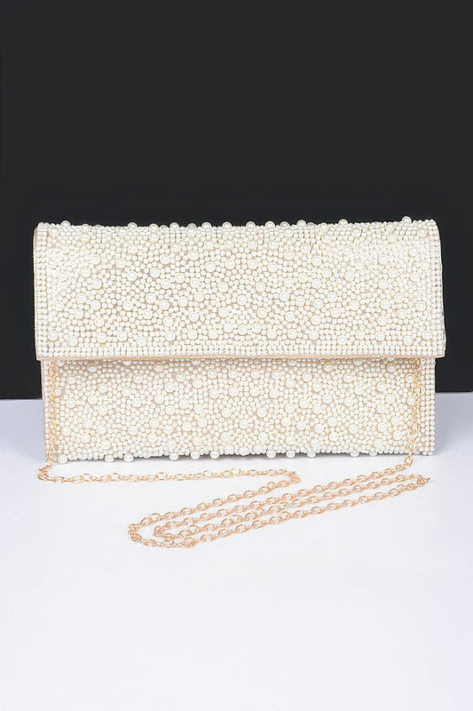 Faux Pearl Party Clutch - LODIMAE FASHION 