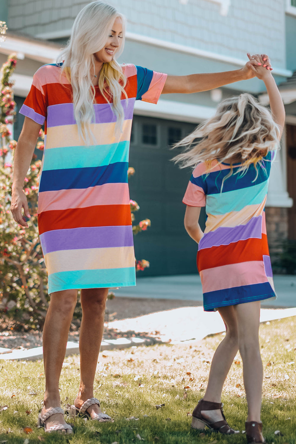 Women Color Block Side Slit Mini Dress - LODIMAE FASHION 