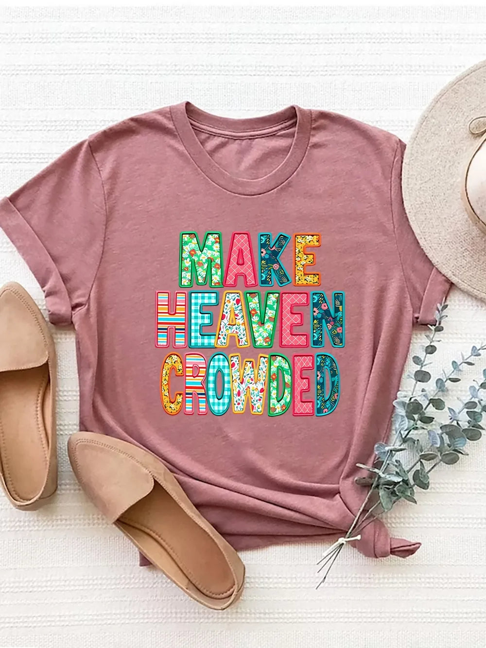 Women’s Letter Print T-Shirt – Casual Short Sleeve Tee - LODIMAE FASHION 