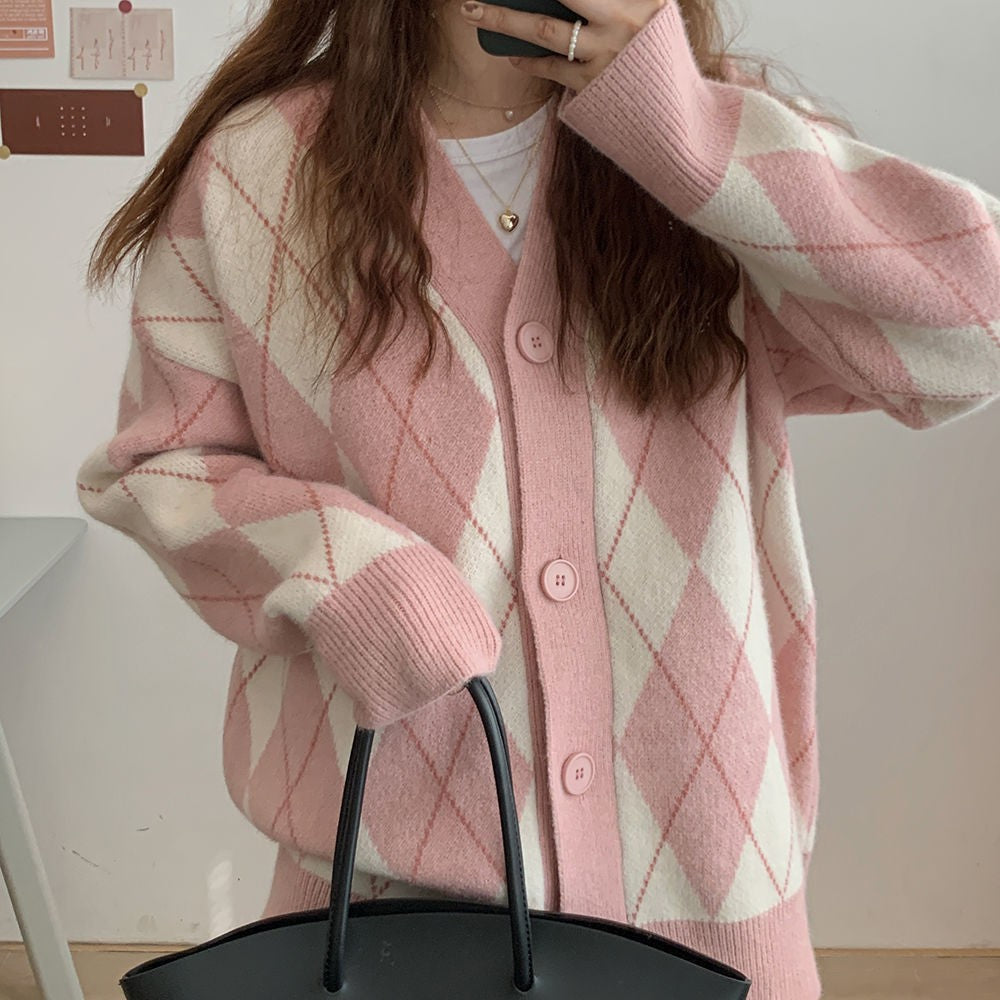sweet lazy wind cardigan sweater female knitted top tide - LODIMAE FASHION 