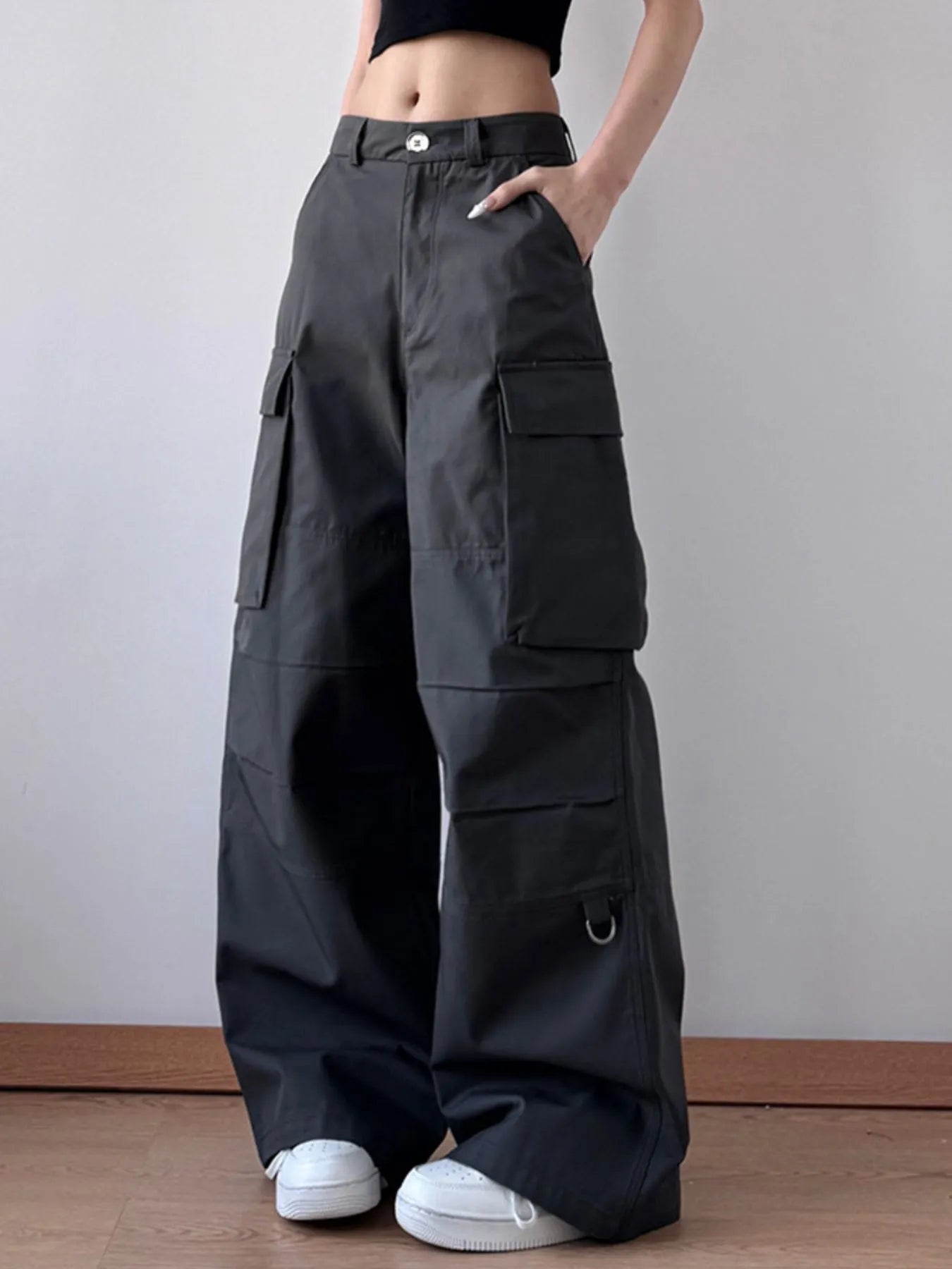 Oversized Cargo Wide Leg Pants - LODIMAE FASHION 