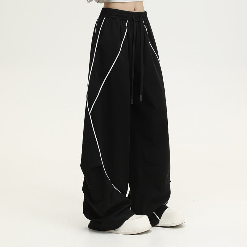 Pleated Hip Hop Sports Wide-leg Pants - LODIMAE FASHION 