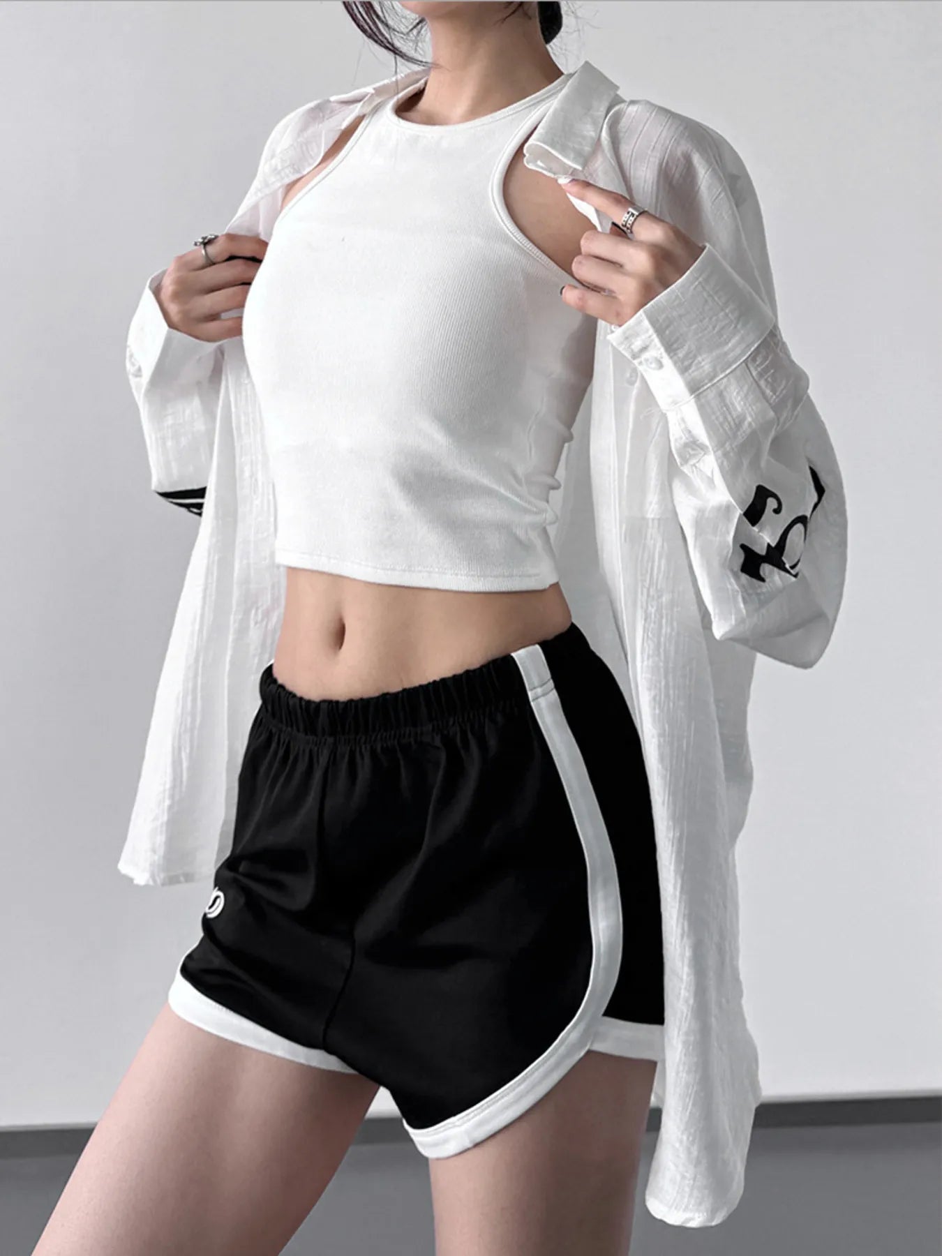 Button-Up Long Sleeve Oversized Shirt - LODIMAE FASHION 
