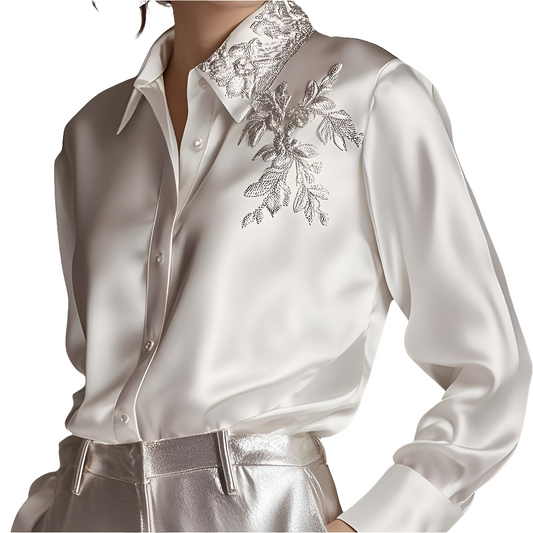 European And American Quality Embroidery Top Shirt Loose - LODIMAE FASHION 