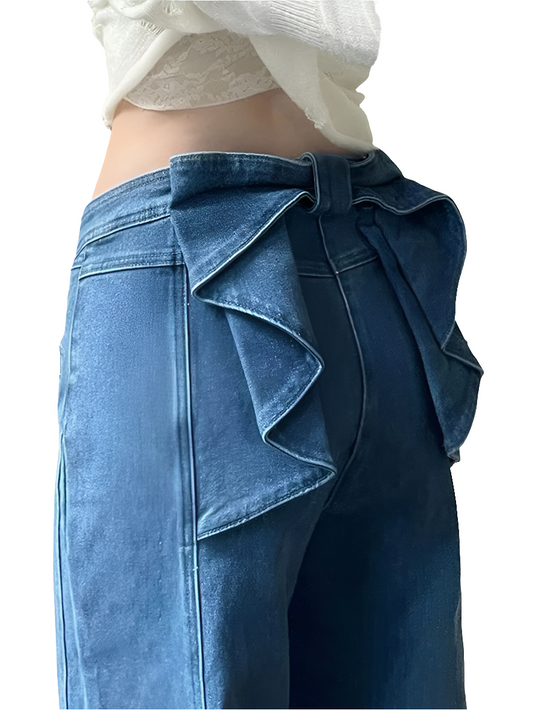 Y2K Women's High Waist Flare Denim Jeans - LODIMAE FASHION 