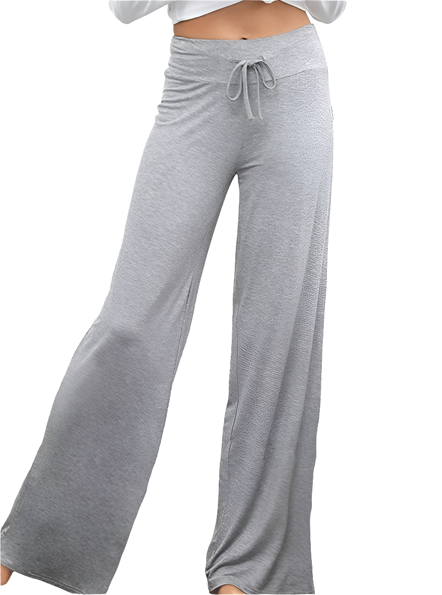 Wide Leg High Waist Elastic Band Casual Pants - LODIMAE FASHION 