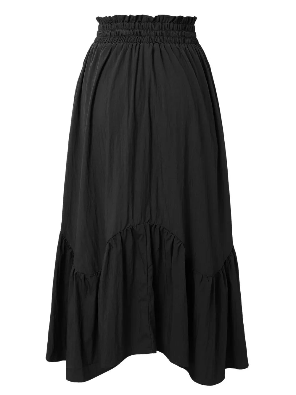 Smocked Waist Band Ruched Layered Skirt - LODIMAE FASHION 