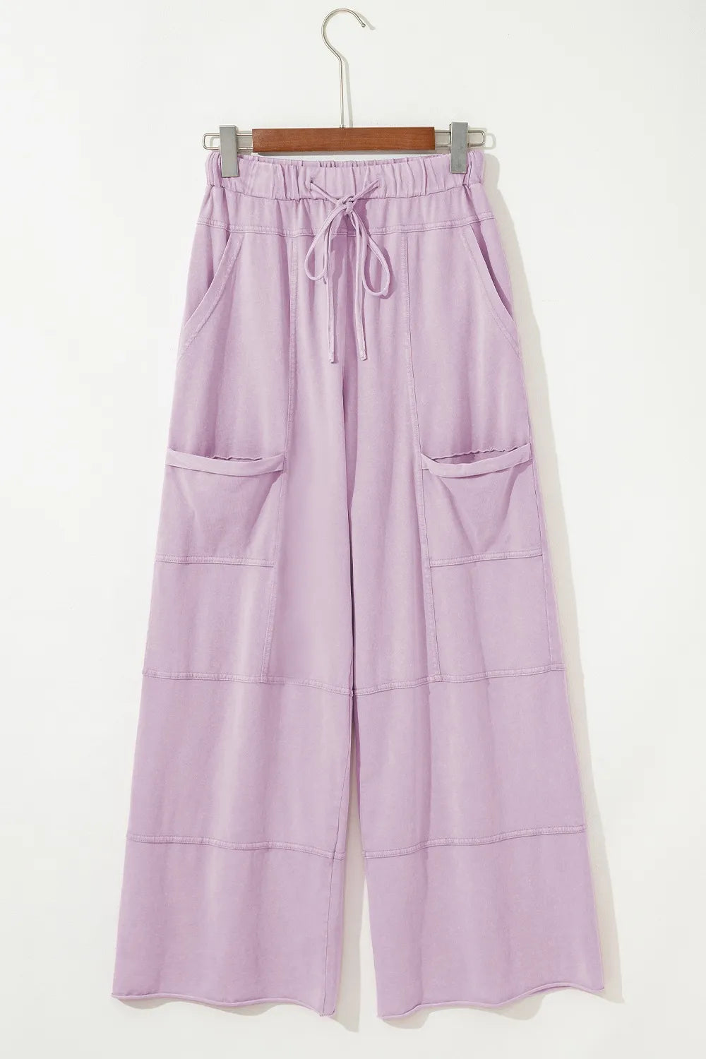 Wide-Leg Cargo Pants with Drawstring Waist - LODIMAE FASHION 