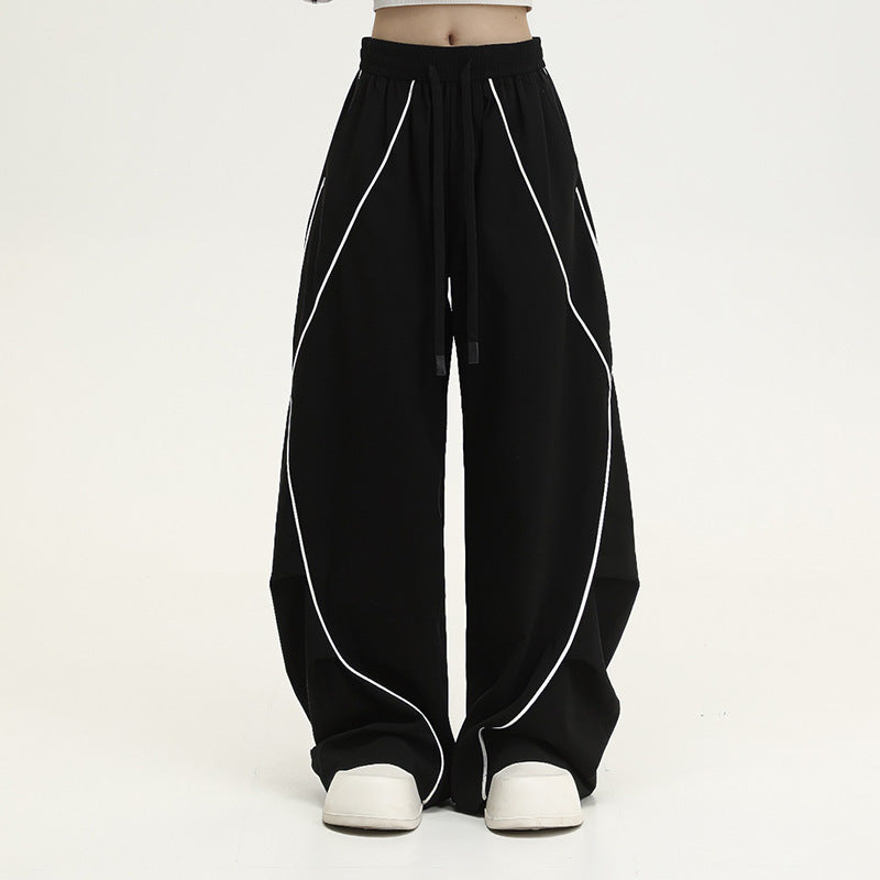 Pleated Hip Hop Sports Wide-leg Pants - LODIMAE FASHION 