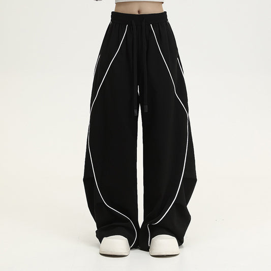 Pleated Hip Hop Sports Wide-leg Pants - LODIMAE FASHION 