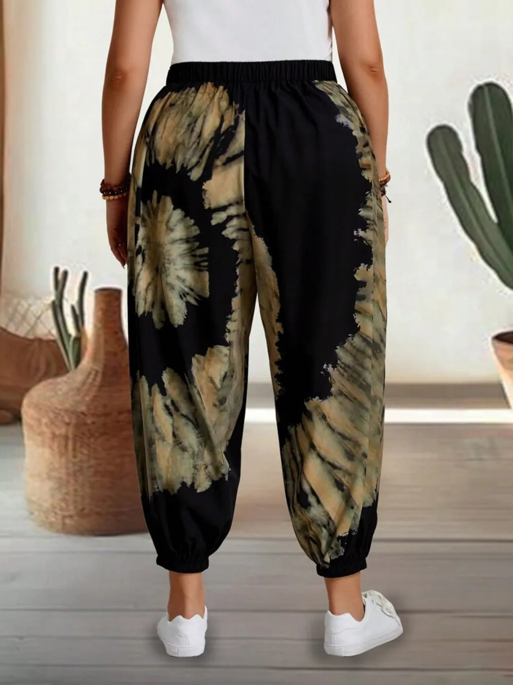 Tie-Dye Elastic Waist Pants - LODIMAE FASHION 