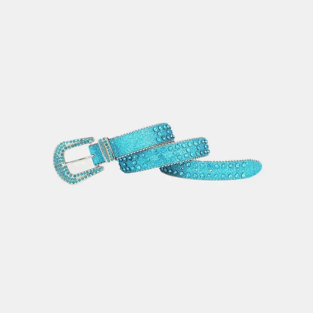Rhinestone PU Leather Belt - LODIMAE FASHION 