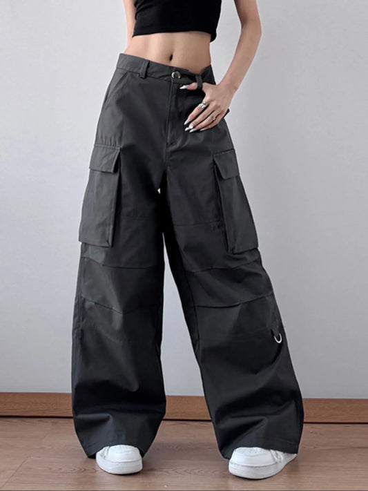 Oversized Cargo Wide Leg Pants - LODIMAE FASHION 