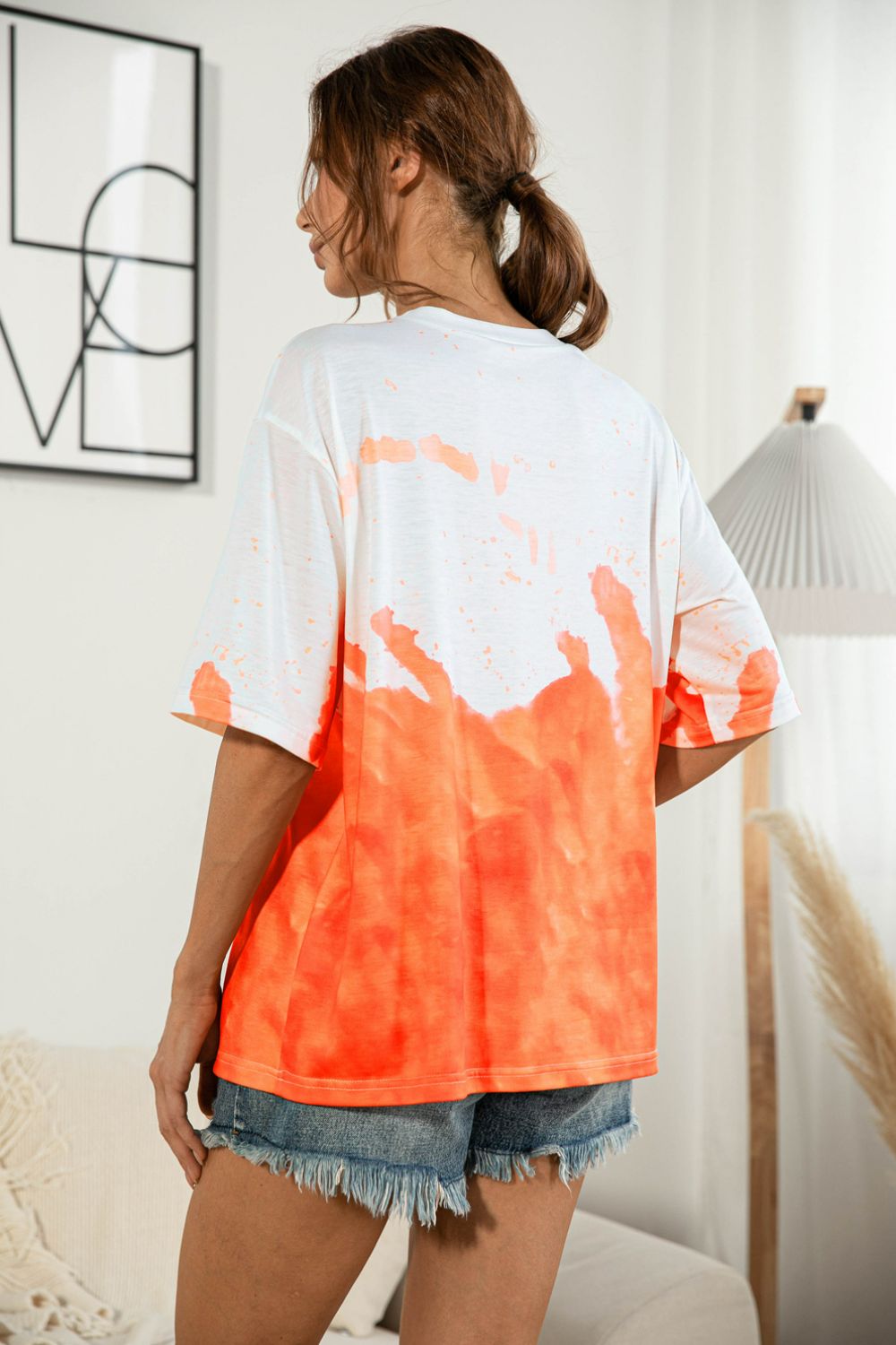 Tie-Dye Round Neck Tee Shirt - LODIMAE FASHION 