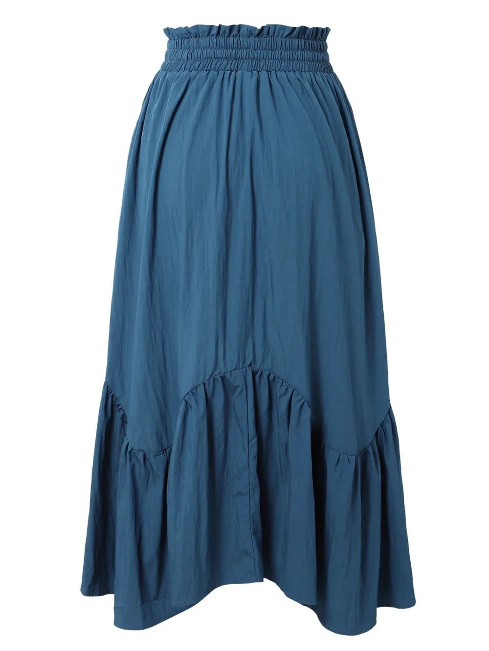 Smocked Waist Band Ruched Layered Skirt - LODIMAE FASHION 