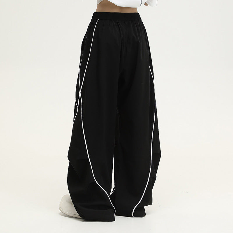 Pleated Hip Hop Sports Wide-leg Pants - LODIMAE FASHION 