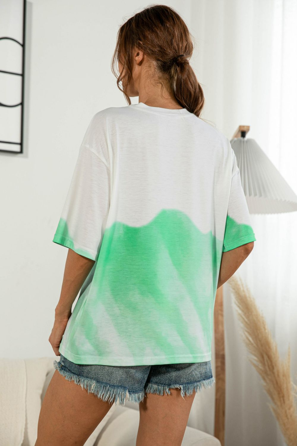 Tie-Dye Round Neck Tee Shirt - LODIMAE FASHION 