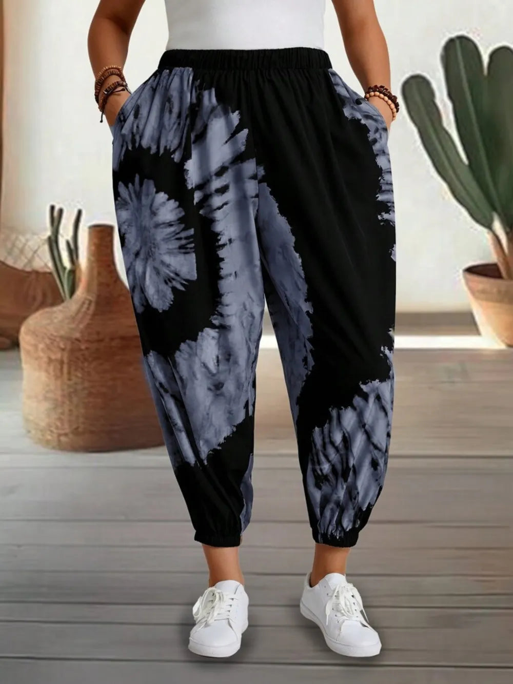 Tie-Dye Elastic Waist Pants - LODIMAE FASHION 