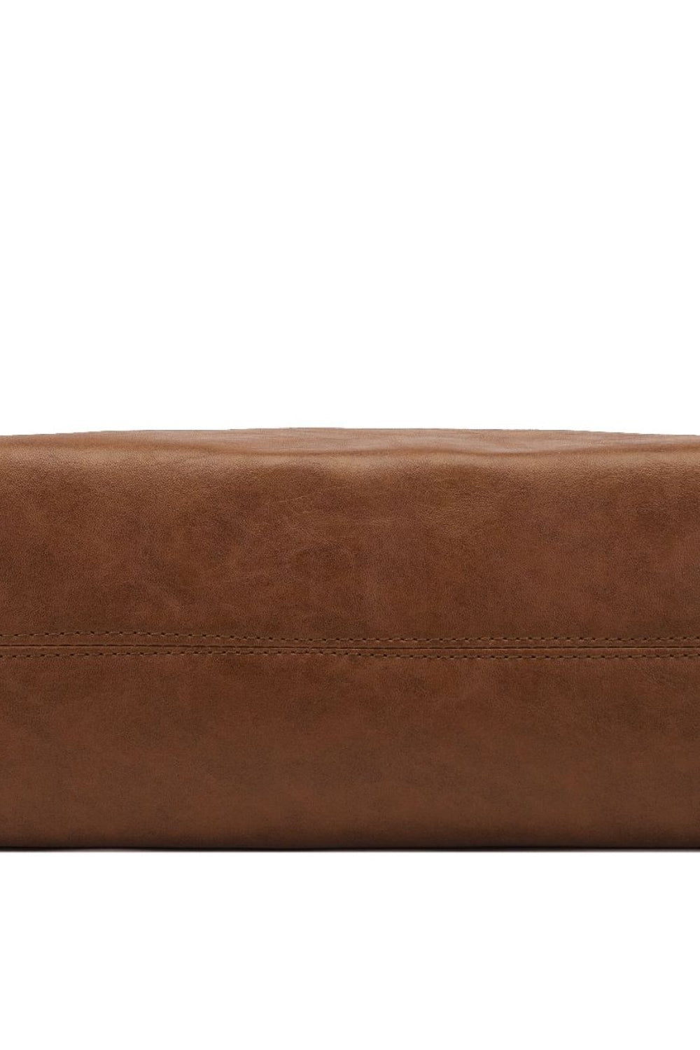 Women's Large Caramel PU Leather Laptop Tote Bag with Zipper - LODIMAE FASHION 